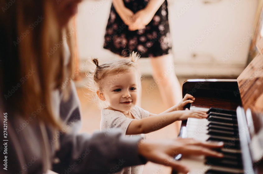 Child playing piano