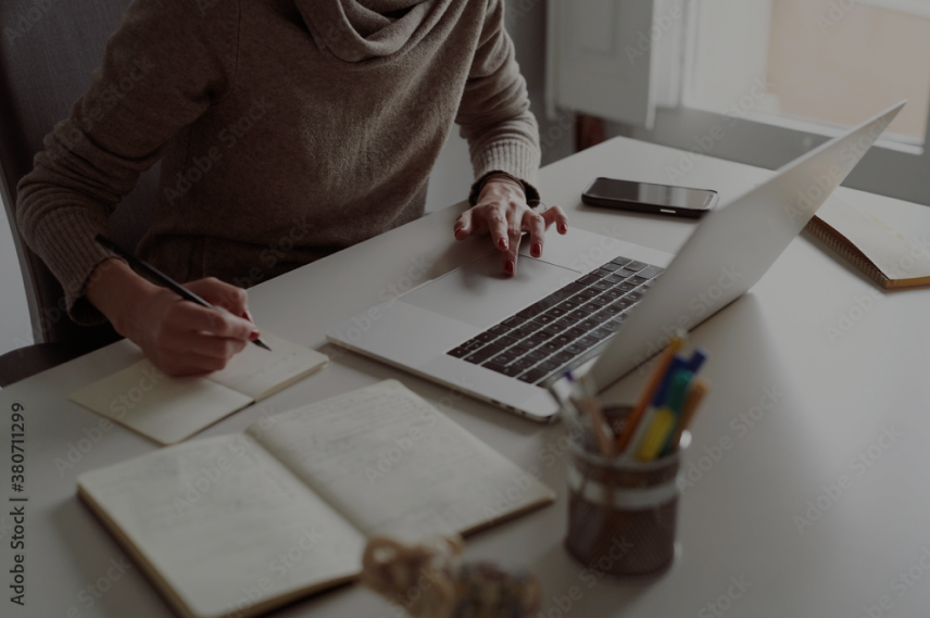 Person working on laptop