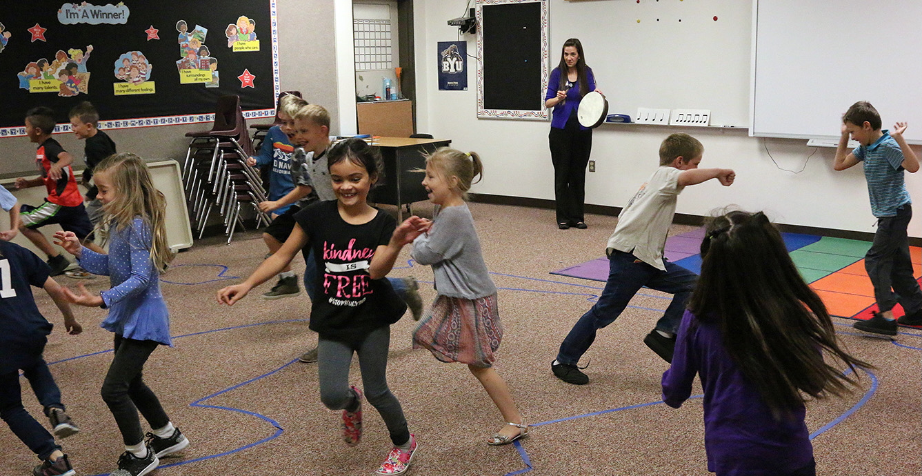 Children in classroom activity