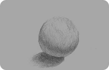 Drawn sketch of a sphere